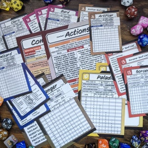 Printable Spell Cards 5e SRD5.1 Class Bonus Cantrip &amp; - Etsy
