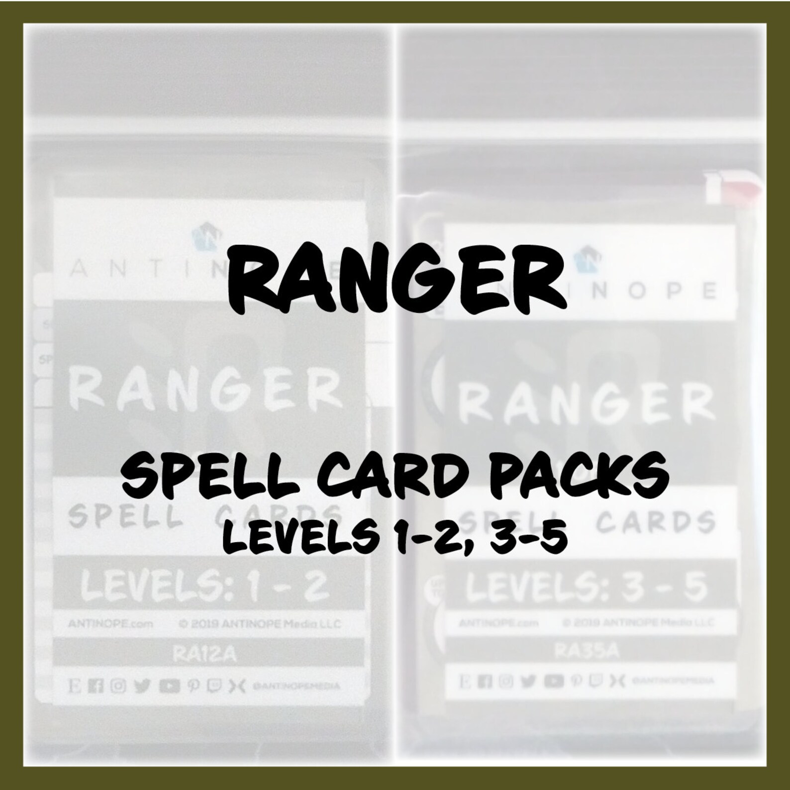 Ranger Spell Card Packs - Etsy