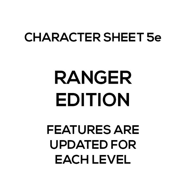 Fighter Character Sheet D&amp;D 5e - Etsy Canada