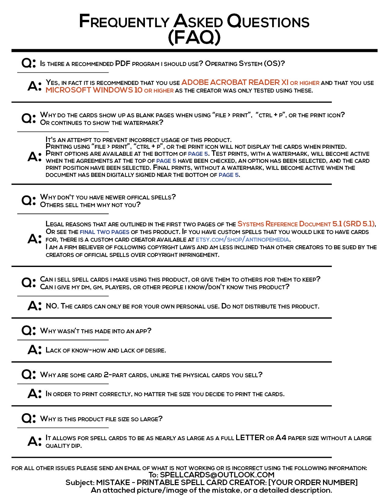 Printable Spell Cards 5e SRD5.1 Class, Bonus, Cantrip, &amp; 1st Level ...