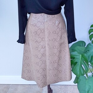 Zara leather sale snake print skirt