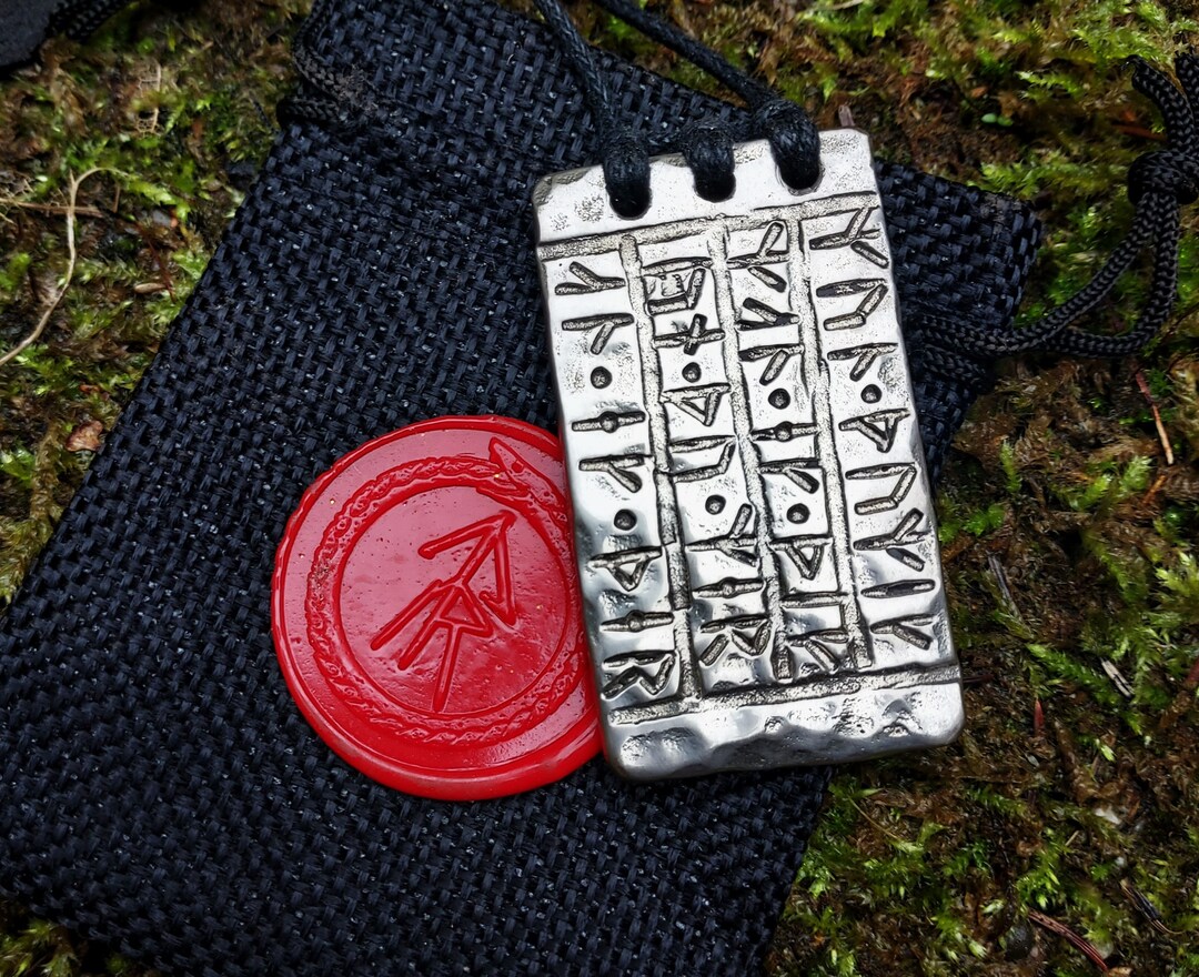 Viking Love Poem Charm Silver Rune Amulet - Etsy