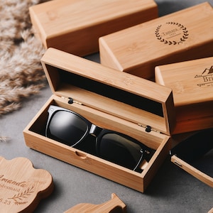 Custom Engraved Wooden Sunglasses, Personalized Groomsmen Gift Set, Trendy Best Man Proposal Idea, Unique Gift for Him image 2