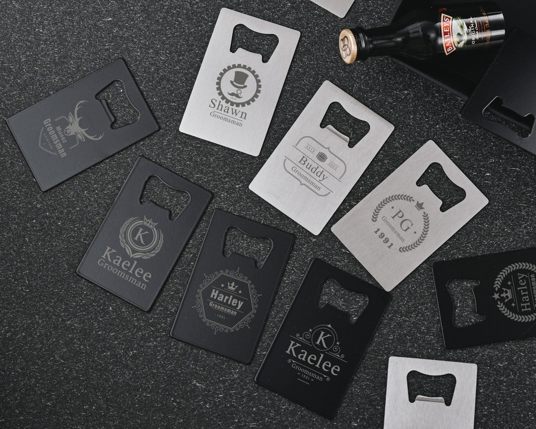 Personalized Square Beer Bottle Opener Groomsman Gift Ideas Gifts for