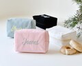 Custom Corduroy Embroidered Makeup Bags, Lettered Makeup Bags, Bridesmaids Gifts, Bridal Party Gifts, Makeup Organizers, Bridal Shower Gifts
