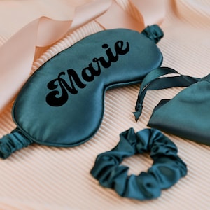 Personalized sleep eye mask bridesmaid gifts, bridal shower party gift, bridal party bridesmaid gifts silk eye mask