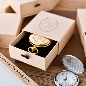Personalized Pocket Watch Best Man Gifts, Custom Pocket Watch With