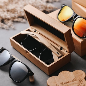 Custom Engraved Wooden Sunglasses, Personalized Groomsmen Gift Set, Trendy Best Man Proposal Idea, Unique Gift for Him image 8