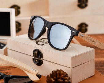 Groomsmen Gifts Set - Personalized Sunglasses with Engraved Names, Perfect for Wedding Favors and Bridal Party Gifts!