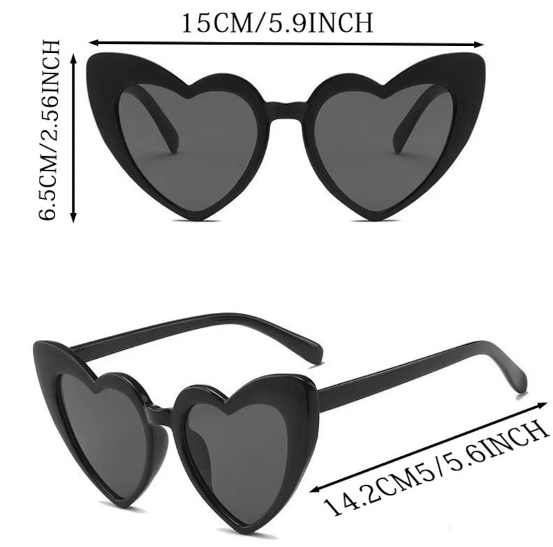 Custom Bridal Party Heart Shaped Sunglasses,Personalised Bridesmaid Gifts,Party Souvenirs,Personalized heart-shaped glasses image 5
