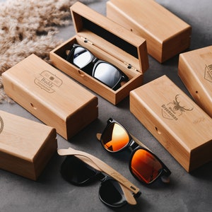 Custom Engraved Wooden Sunglasses, Personalized Groomsmen Gift Set, Trendy Best Man Proposal Idea, Unique Gift for Him image 7