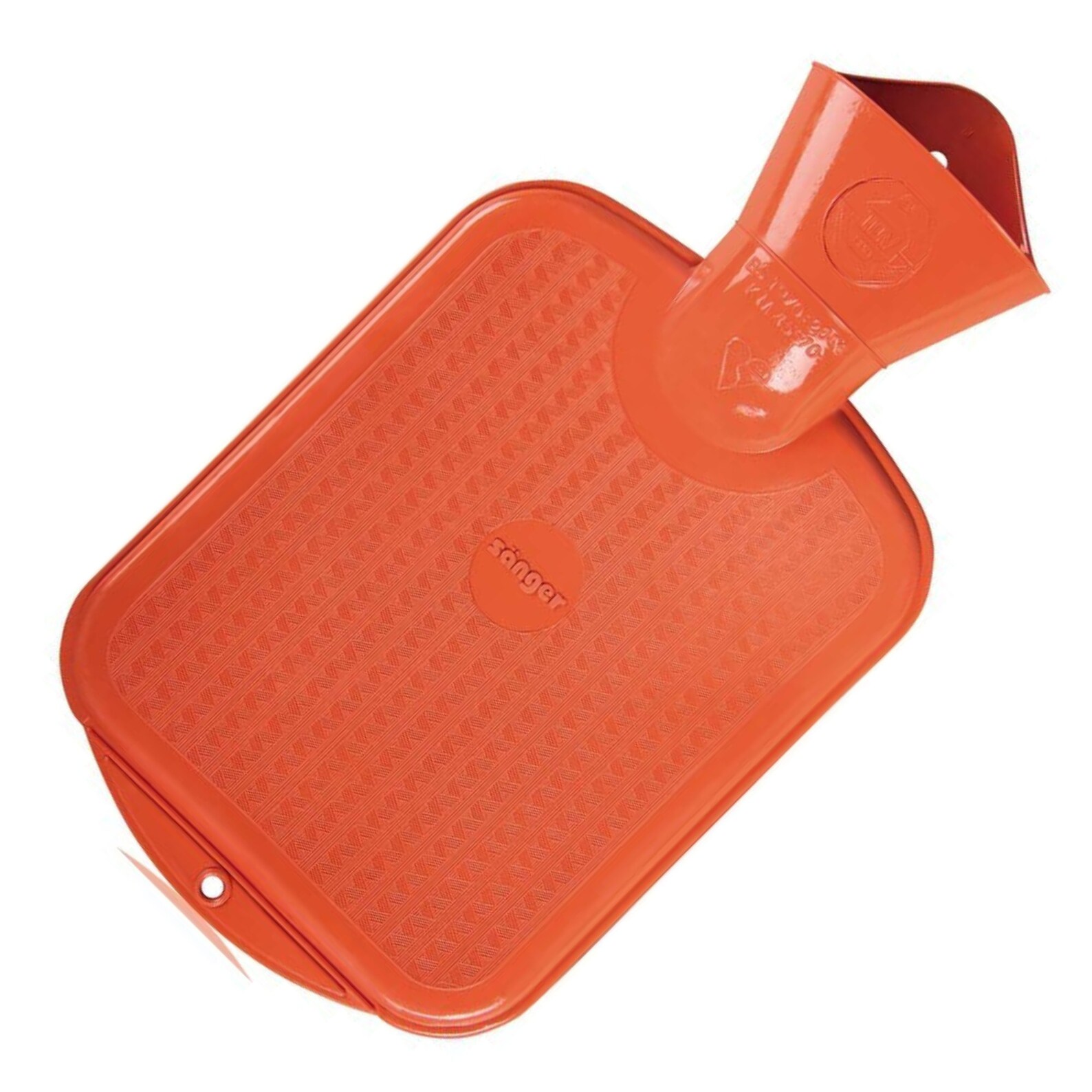 0.8 Litre Orange Double Ribbed Hot Water Bottle Without Cover Etsy