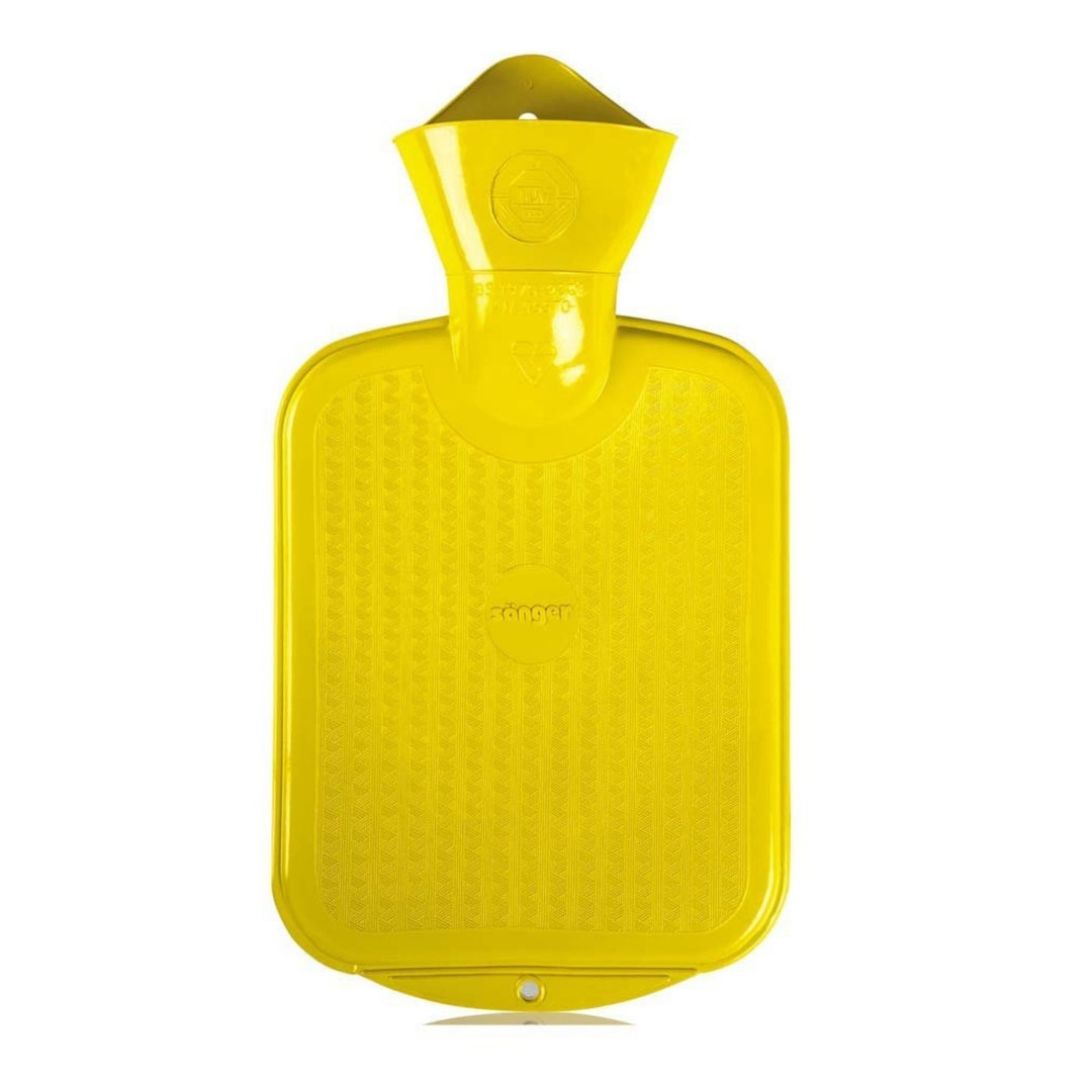 0.8 Litre Yellow Double Ribbed Hot Water Bottle Without Cover Etsy