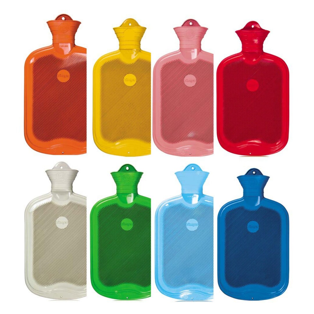 Sanger 0.8 & 2 Litre Double Ribbed Hot Water Bottle Without Cover Heat