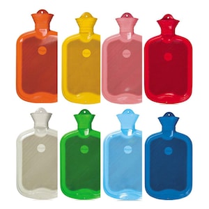 Sanger 0.8 & 2 Litre Double Ribbed Hot Water Bottle Without Cover Heat Therapy Perfect For Relaxation and Pain Relief