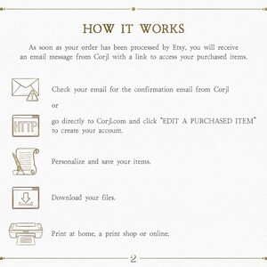 May include: A white background with black text explaining how to access and personalize purchased items. The text includes the phrase "EDIT A PURCHASED ITEM".