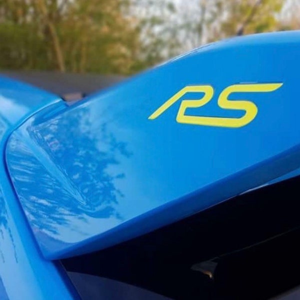 Ford Focus RS MK3 3D gel emblems inlays for the rear spoiler