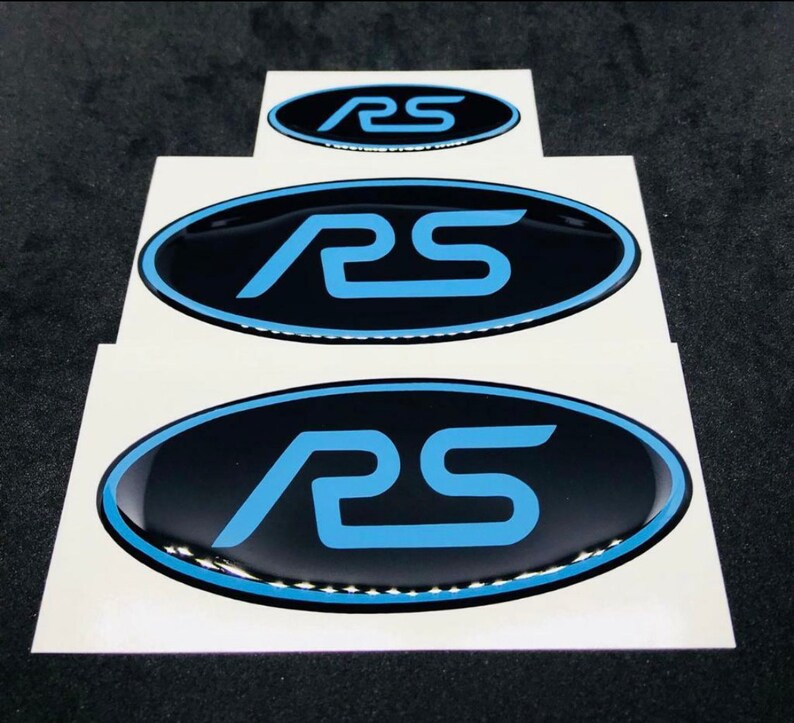 Jackplott Focus Rs MK3 3D Gel-Embleme Inlays Rims Logos Blue