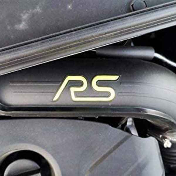 Badges RS En Gel 3D Pour Ford Focus RS MK3 - Avant Et Arrière - Couleur Rouge (personnalisable) - 5