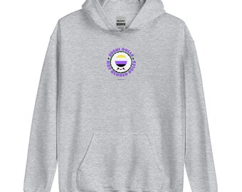 Sushi Rolls, Not Gender Roles Hoodie (Nonbinary Flag)