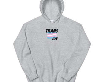 Trans Joy Hoodie (30% of proceeds donated - see description for more info)