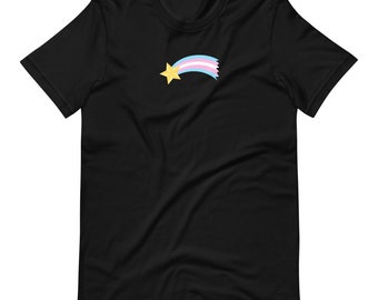 Trans Shooting Star T-Shirt (Picsart Collaboration - 30% of proceeds donated to Black Trans Travel Fund)