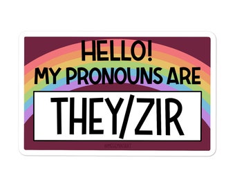 THEY/ZIR Name-tag Sticker