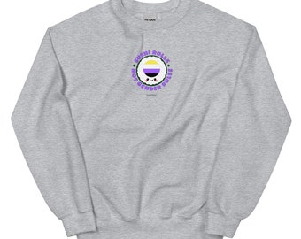 Sushi Rolls, Not Gender Roles Sweatshirt (Nonbinary Flag)