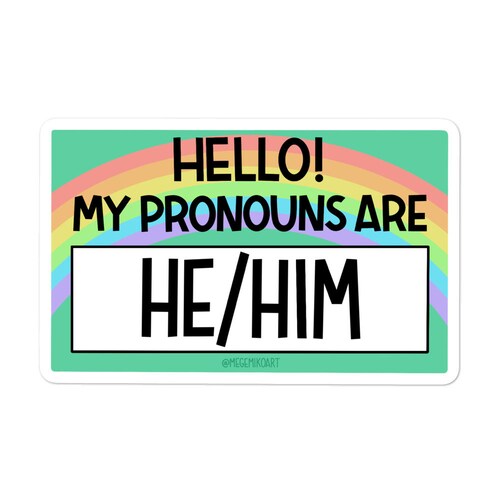 THEY/THEM Name-tag Sticker - Etsy