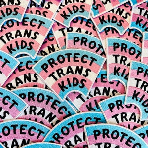 Iron-on Protect Trans Kids Patches 4x3 50% of - Etsy