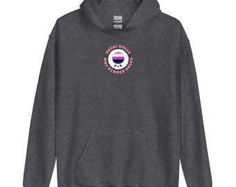 Sushi Rolls, Not Gender Roles Hoodie (Genderfluid Flag)