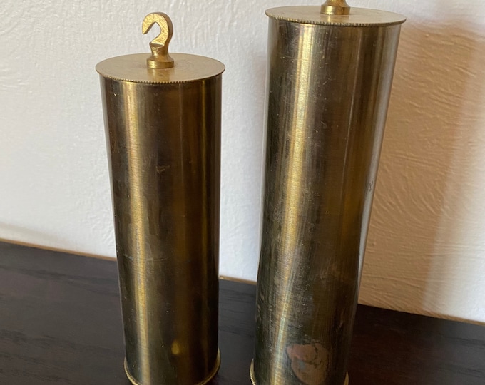 Antique, Brass Grandfather Clock Weights. Circa 1920s. 3450 Grams and