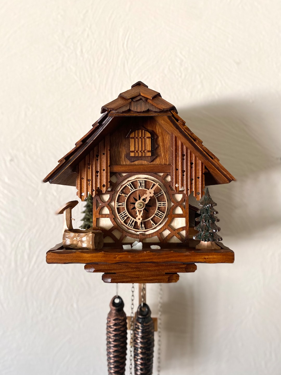 WORKING Vintage Chalet Style Cuckoo Clock. Etsy