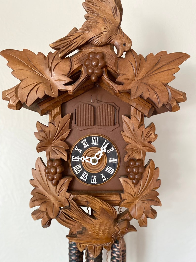 WORKING Vintage 2 Door Musical Cuckoo Clock. Bird & Accordion Etsy