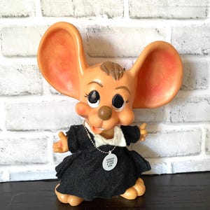 Roy Des of Fla coin bank 貯金箱 ビンテージ フィギュア Roy Des of FLA 1970 Red Headed Boy Farmer Mouse Bank Blue