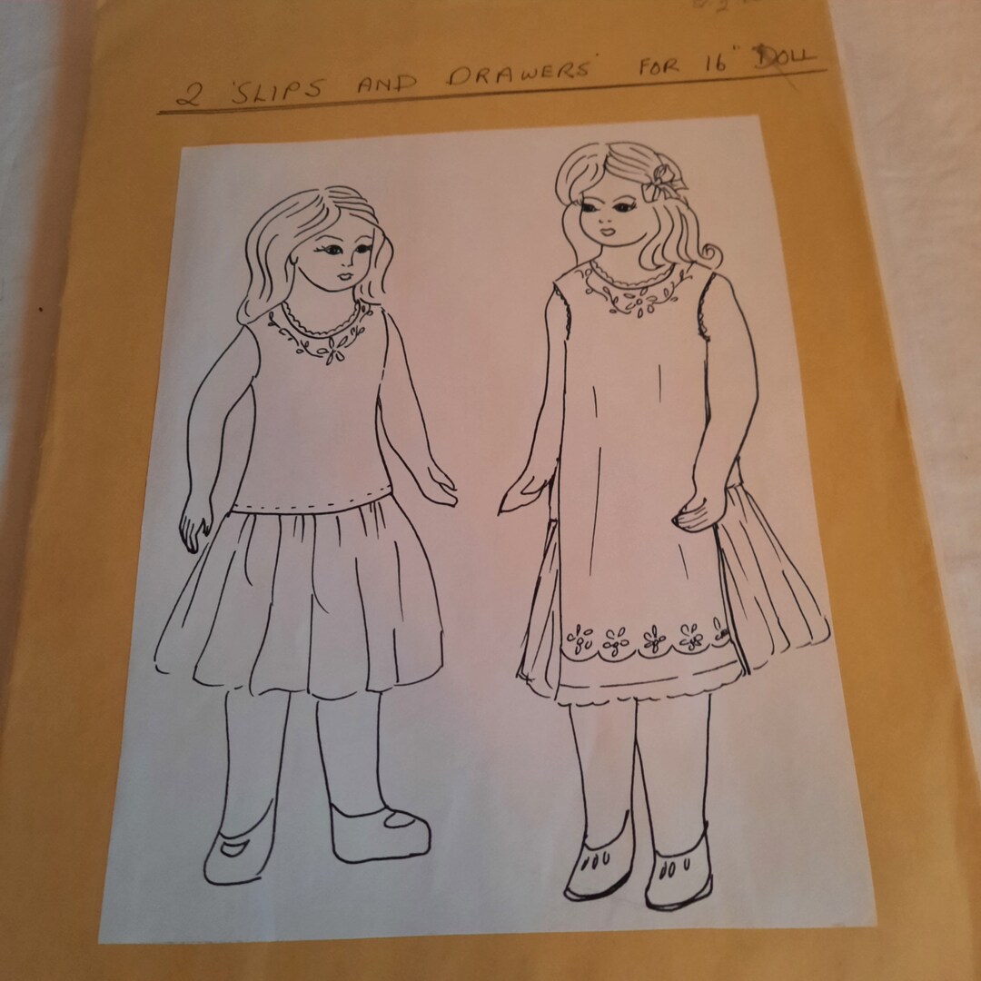 Vintage Doll Slip Pattern for 16 Antique Doll Etsy