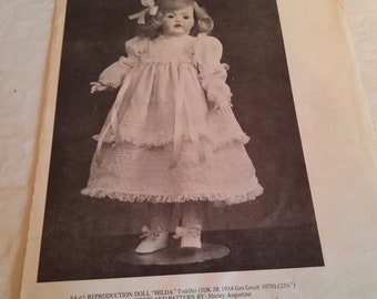 Antique Doll Dress Pattern for 24" Hilda Toddler Doll