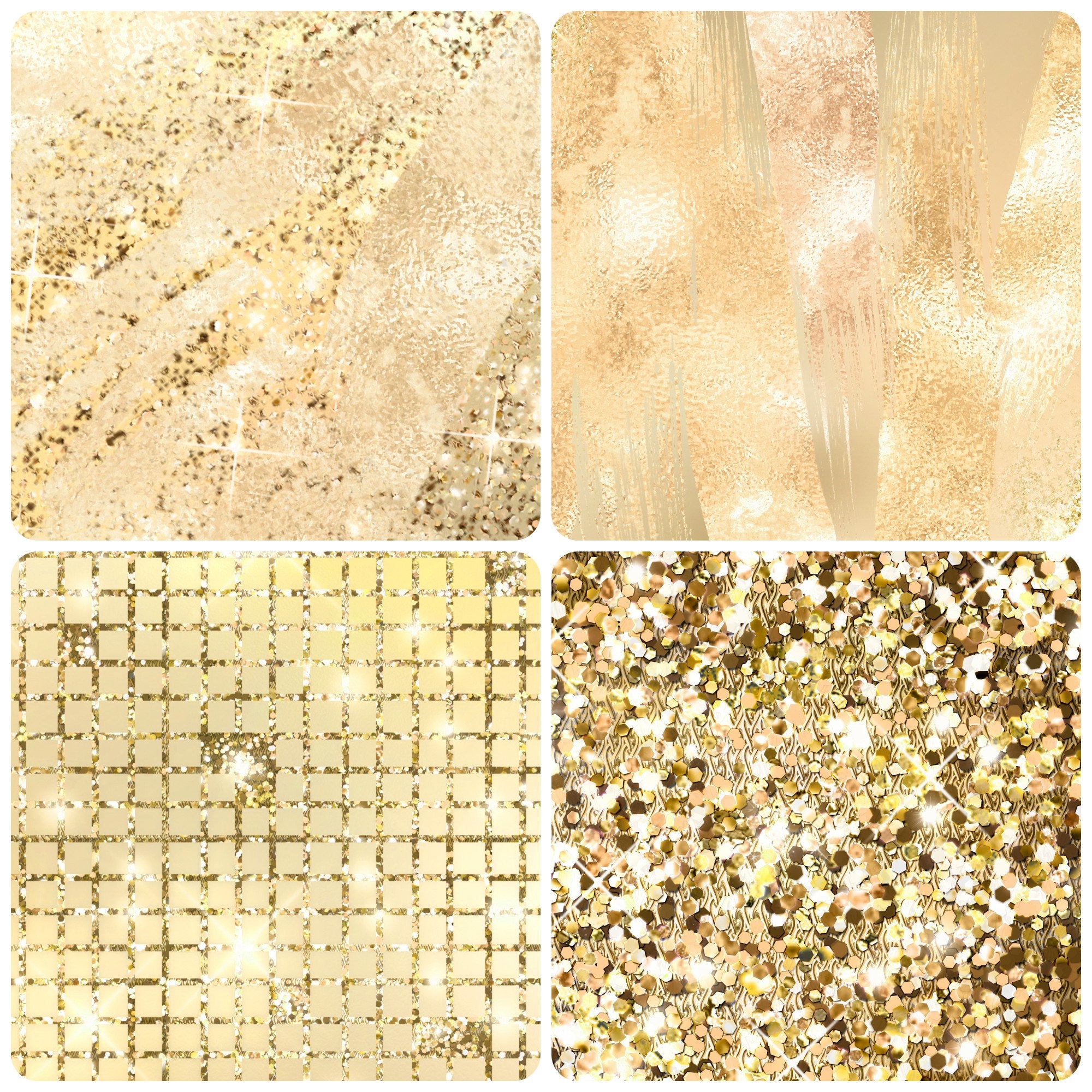 GLITTER DIGITAL PAPER Gold Glitter Shimmer Paper Instant Etsy