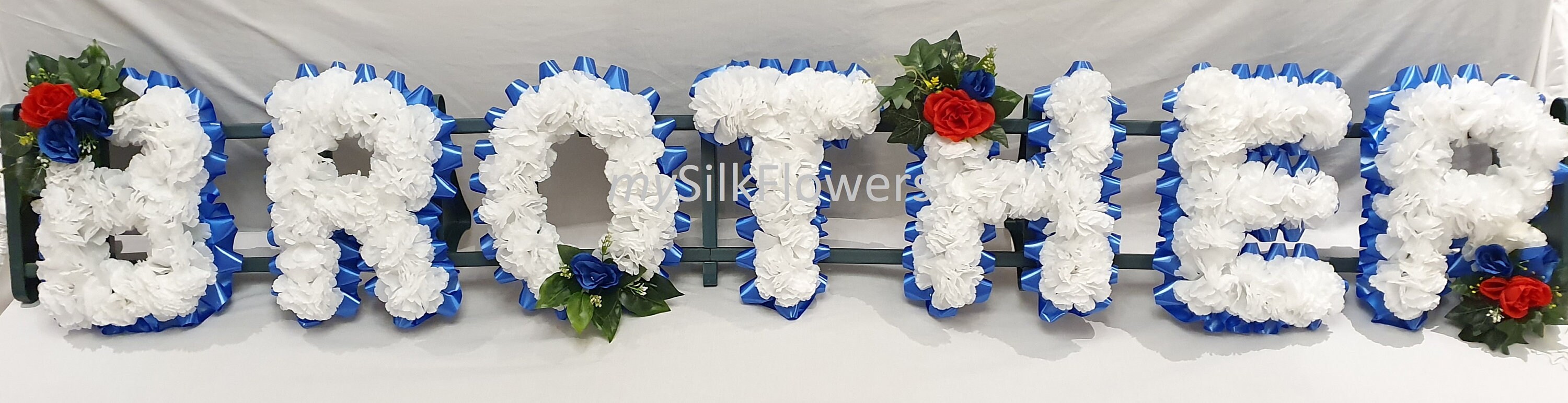 BROTHER Artificial Silk Funeral Tribute Any 7 Letter Name Etsy