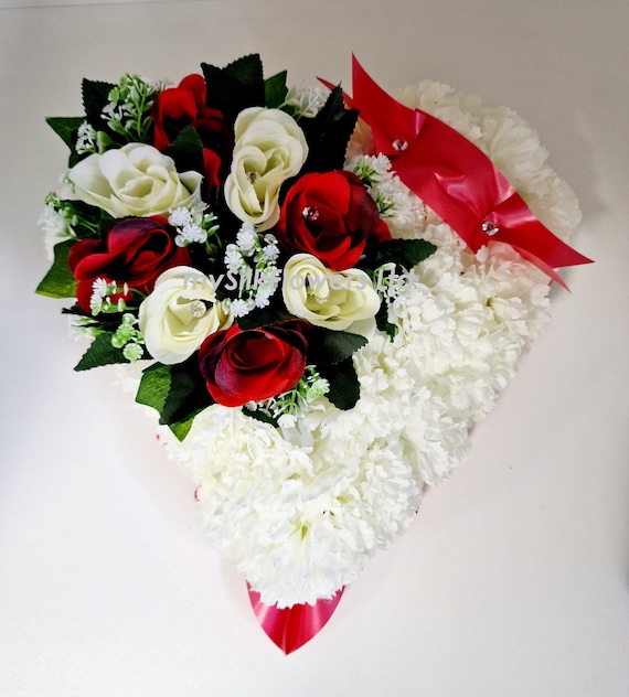 MUM NAN HEART Funeral Flowers Artificial Tribute Wreath Silk