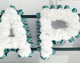 Nana Artificial Silk Funeral Flower Any 4 Letter Tribute Name Wreath