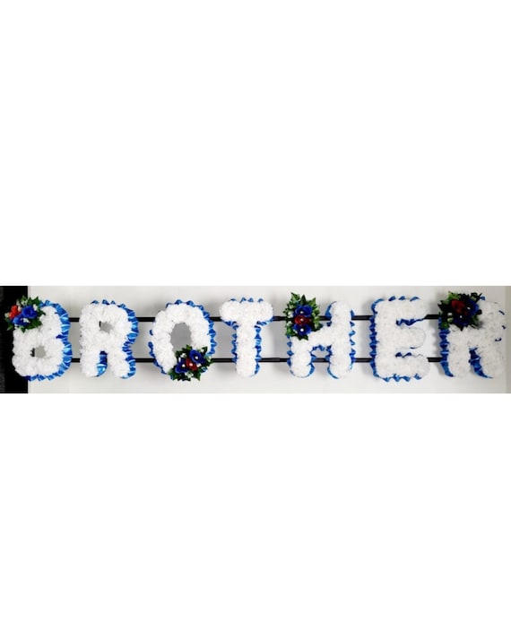 MySilkFlowers Ltd Personalised Any 3 Letter Name Artificial Silk Funeral Wreath