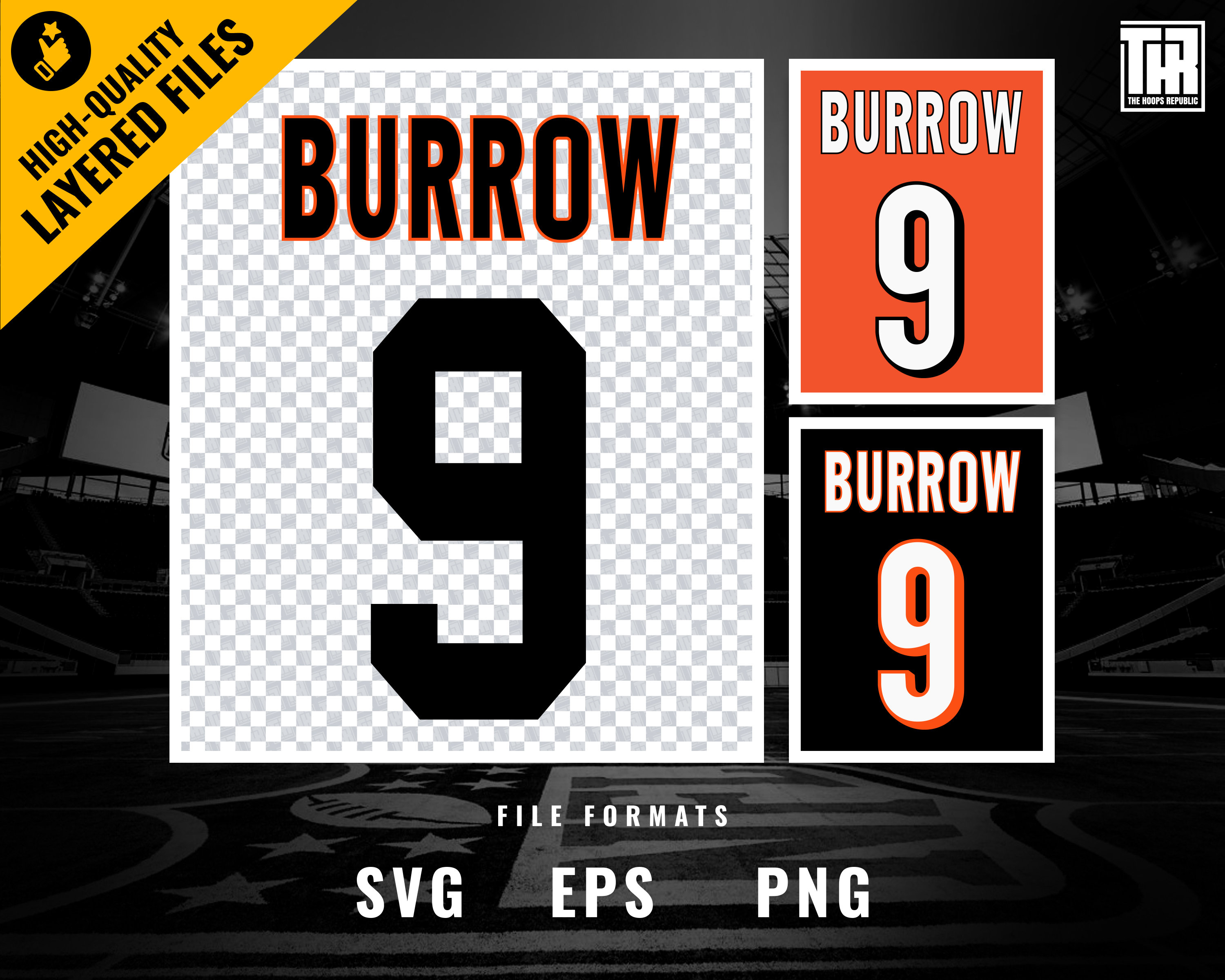 NFL Cincinnati Bengals Joe Burrow svg / Joe Burrow Jersey | Etsy