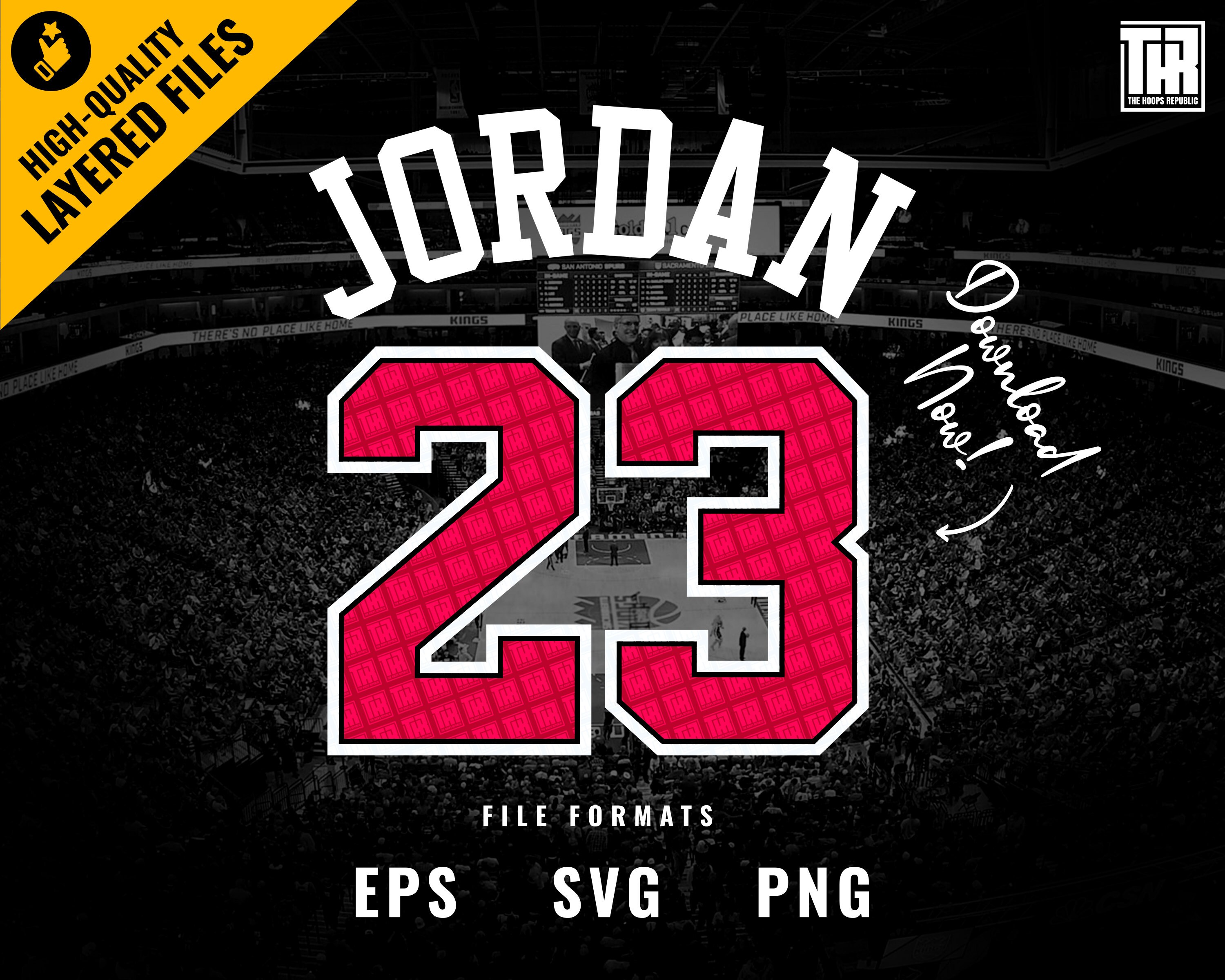 Chicago Jordan 23 svg png eps bestand Jordan Jersey Nummer | Etsy