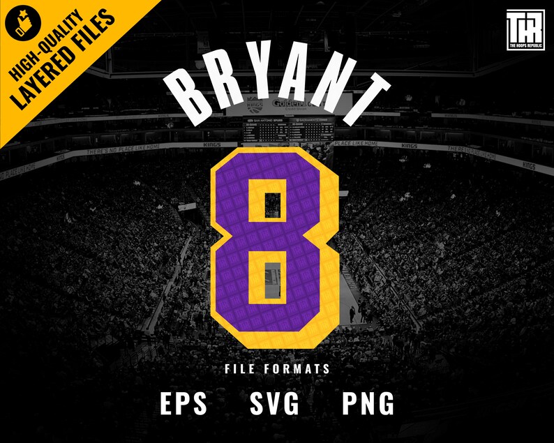 Download Kobe Bryant Number 8 svg Basketball svg files for cricut ...