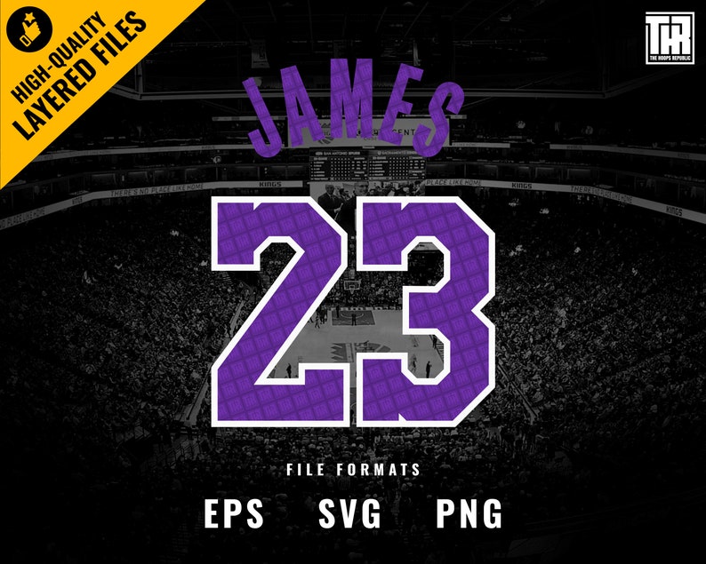 Download Lakers Lebron James Jersey Number 23 svg Basketball svg ...