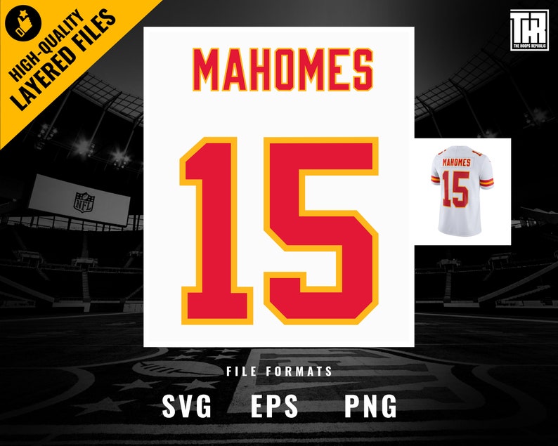 NFL Kansas City Chiefs Patrick Mahomes Jersey Number svg files | Etsy