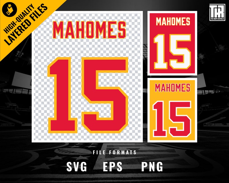 NFL Kansas City Chiefs Patrick Mahomes Jersey Number svg files | Etsy