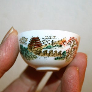 Vintage SAKE 2 CUPS - Asian Teacup or Sake Cup -