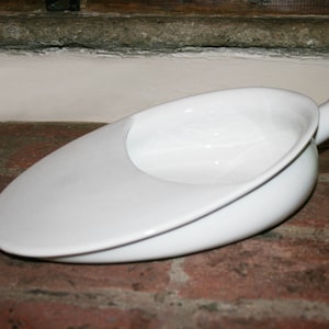 50s antique hospital instrument CERAMIC PAN chamber pot - Made in Italy